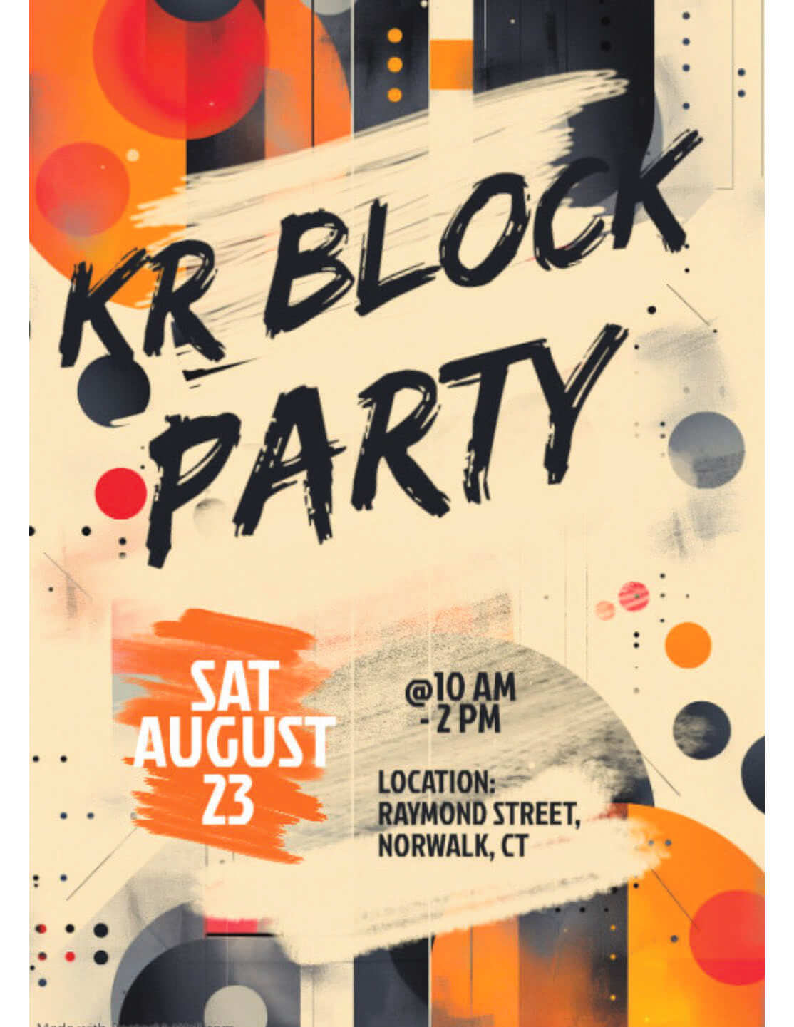 Save the date flyer